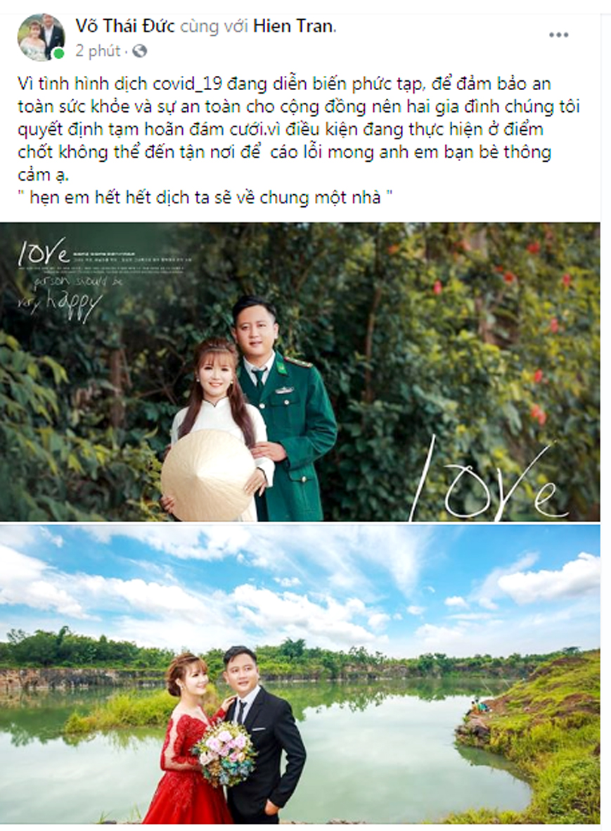 Hai lần hoãn cưới để thực hiện nhiệm vụ